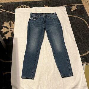 Lucky Brand Blue Skinny Jeans with Worn-In Look